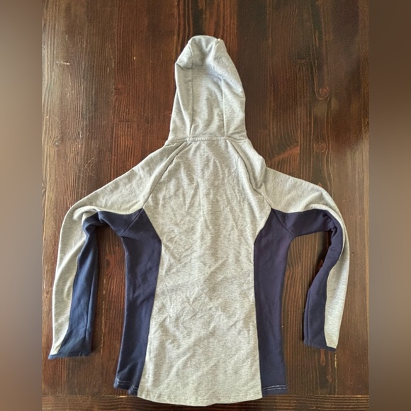 Gymshark | Full‎ Zip Hoodie | Grey/ Navy Blue | Women’s Size Medium - Picture 3 of 5